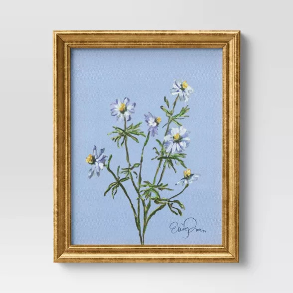 8" x 10" Flora Framed Wall Canvas Blue - Threshold™ | Target