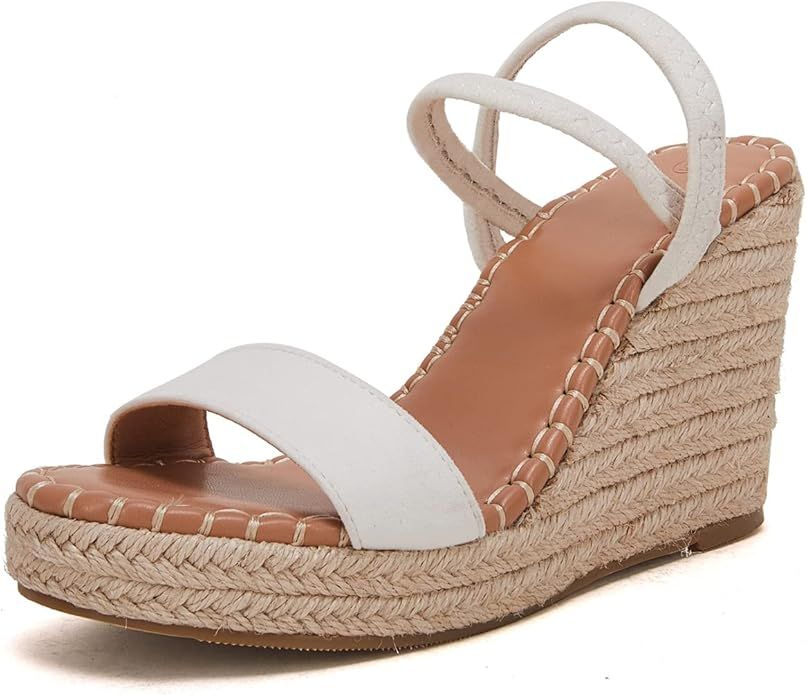 VETASTE Womens Espadrilles Slip on Wedges Sandals Summer Slides Platform Sandal Two Straps Summer... | Amazon (US)