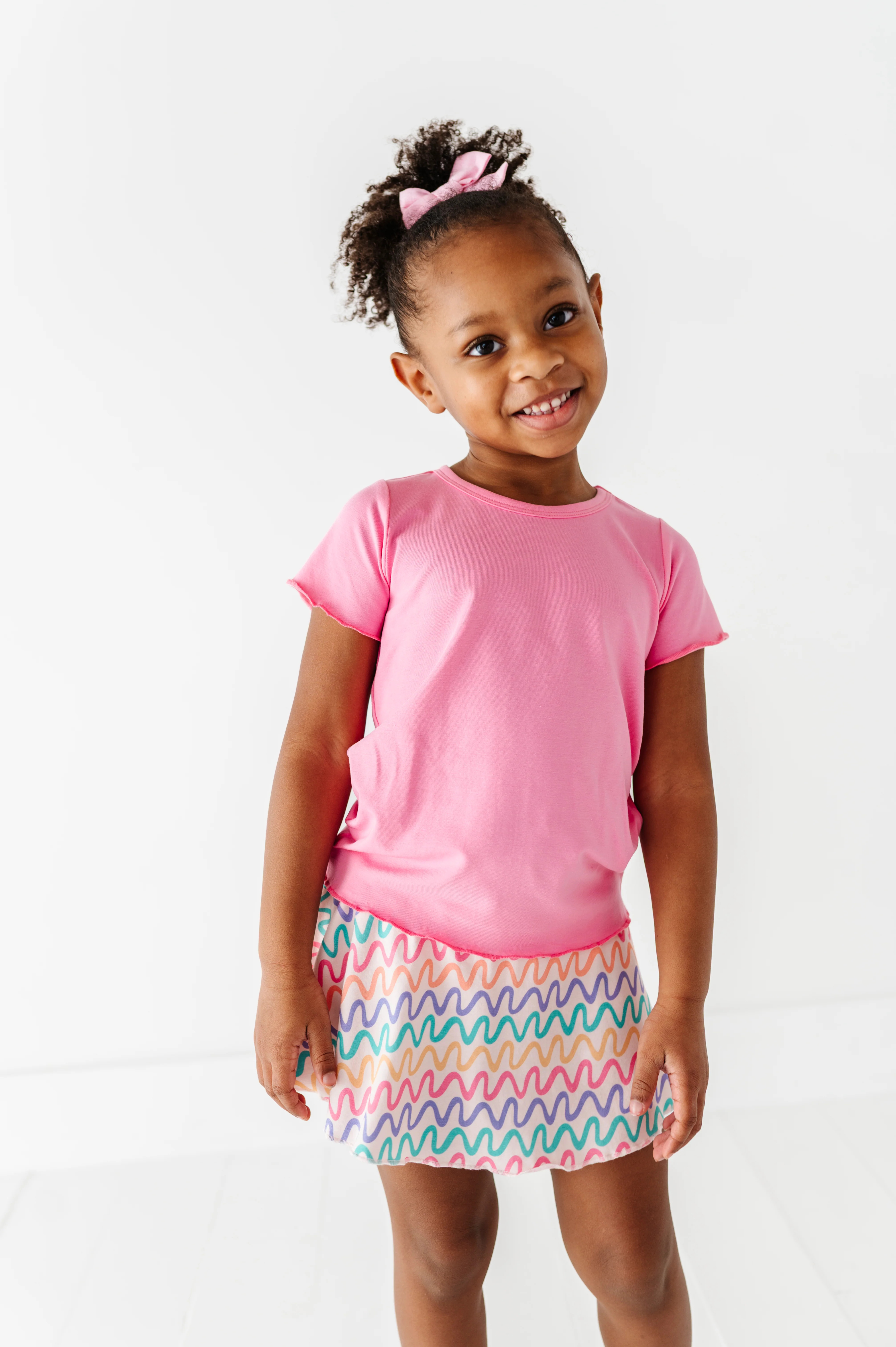 Petal Pink Lettuce Hem Top | Birdie Bean