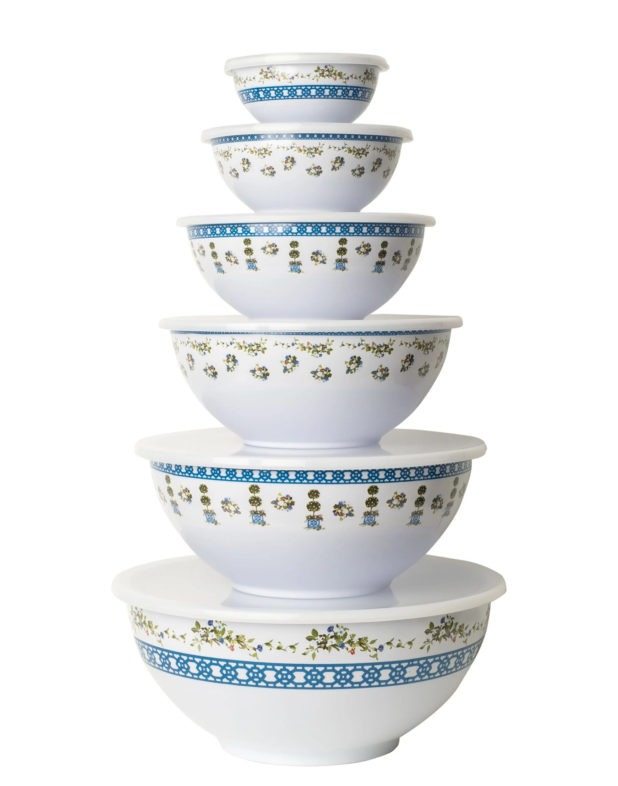 Trellis and Topiary Mixing  Bowls with Lids | The Enchanted Home