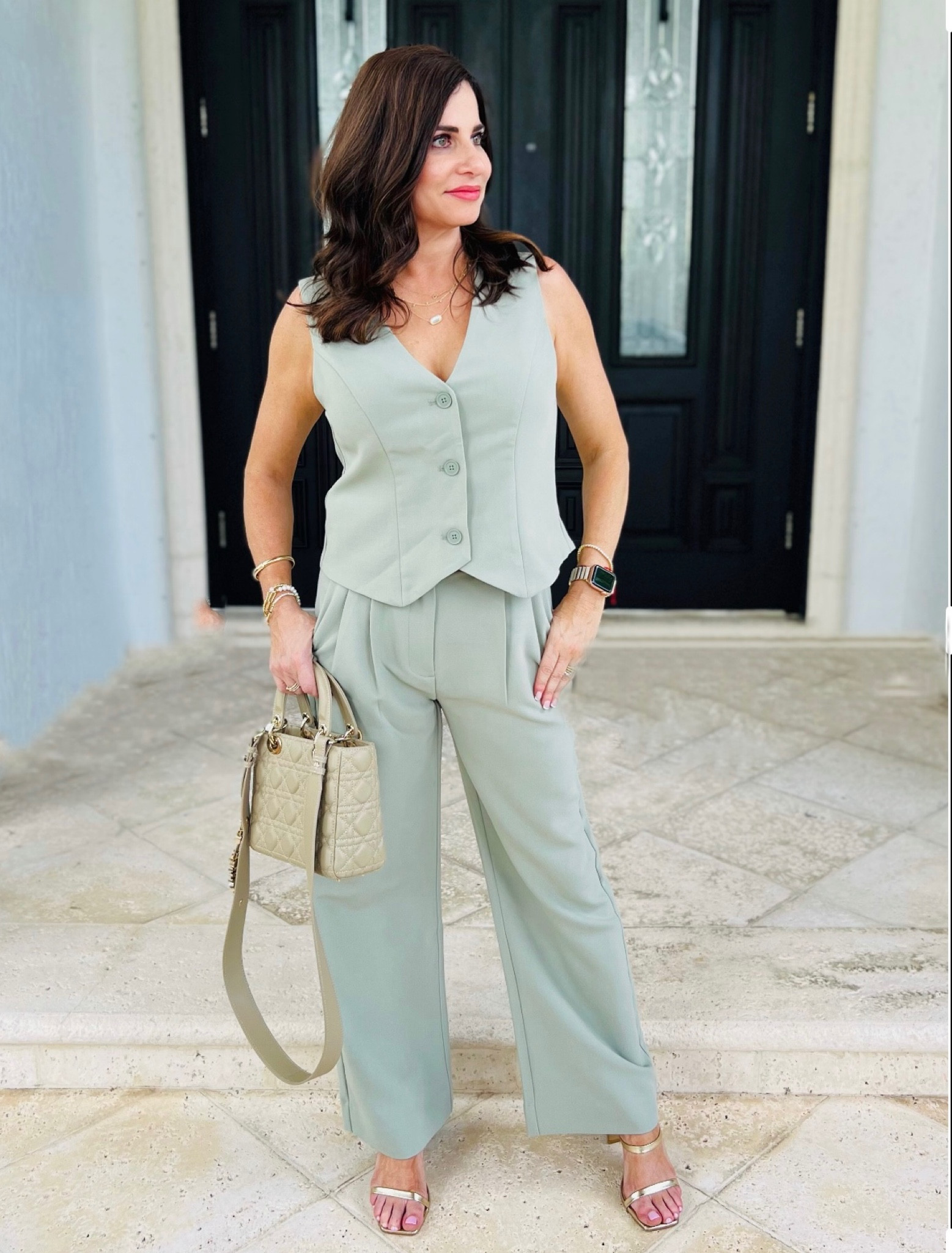 The perfect set, sold separately so you have so much versatility with this outfit.
 Vest sm Pants 25 Heels TTS 

#LTKSale #LTKstyletip #LTKSeasonal