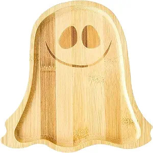 Firlar Halloween Pumpkin Plate, Wooden Ghost Dinner Plate, Wooden Appetizers Board, Adorable Serv... | Amazon (US)