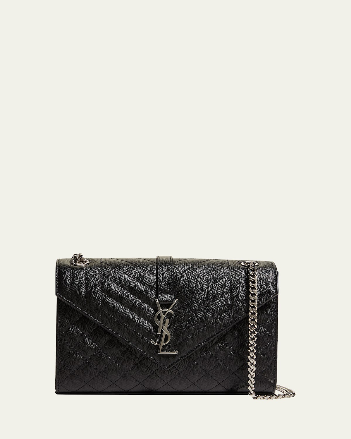 Envelope Triquilt Medium YSL Shoulder Bag in Grained Leather | Bergdorf Goodman