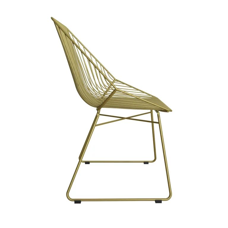 CosmoLiving Ellis Modern Metal Accent Chair, Gold Metal | Walmart (US)