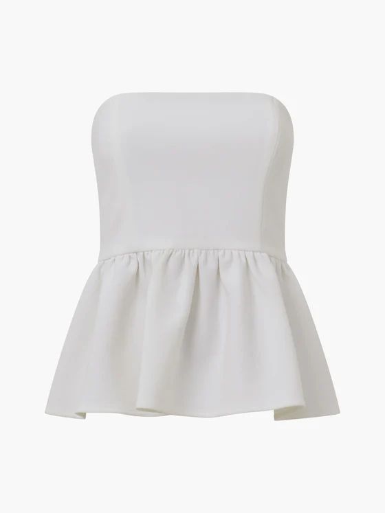 Whisper Strapless Peplum Top | French Connection (UK)