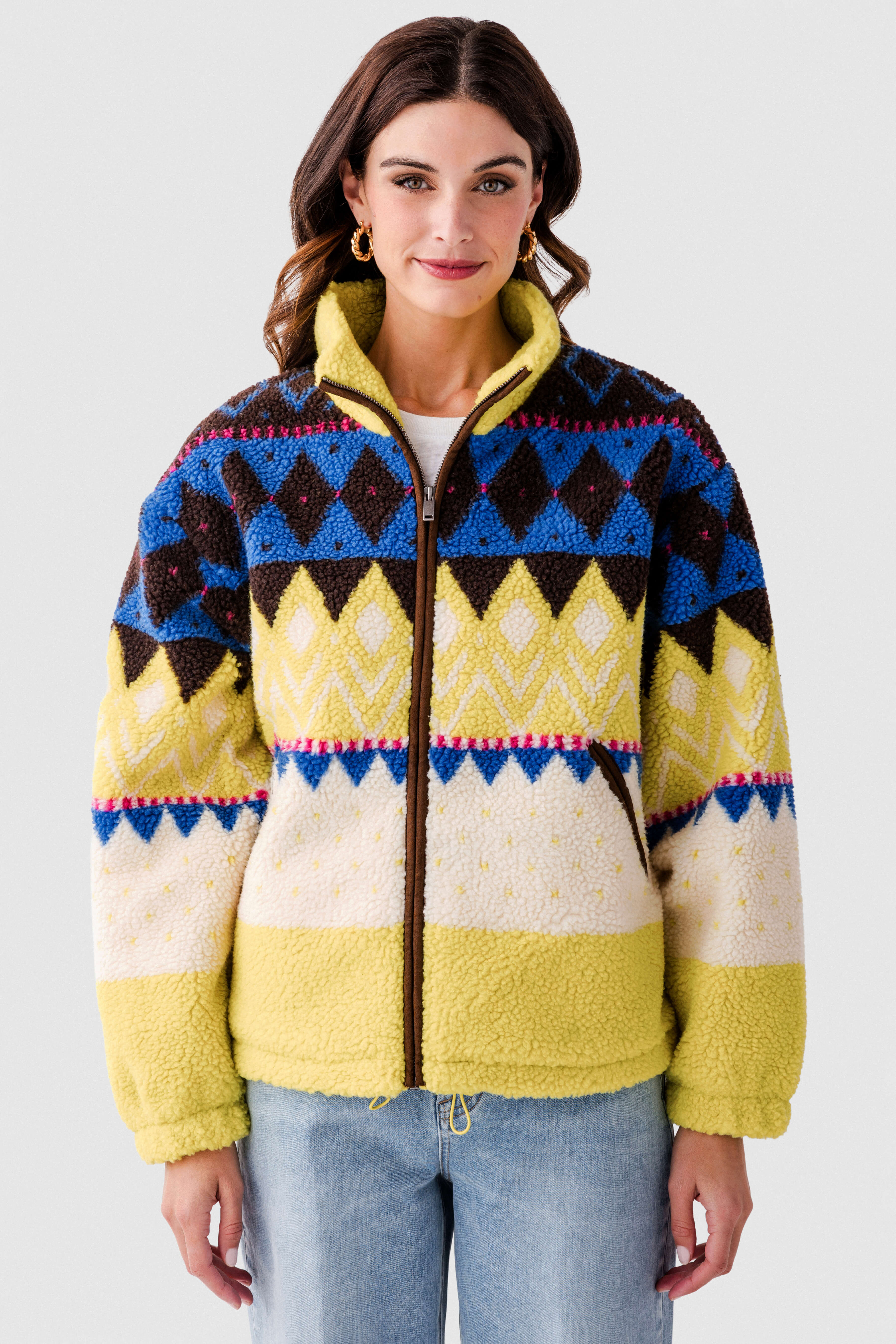 RD Style Whistler Sherpa Zip Front Jacket | Social Threads