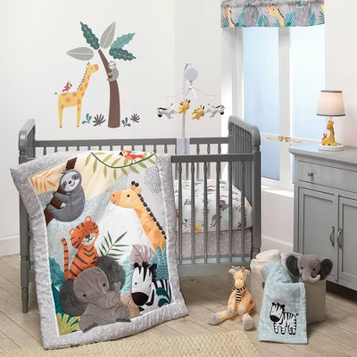Lambs & Ivy Mighty Jungle Crib Bedding Set - 3pc | Target