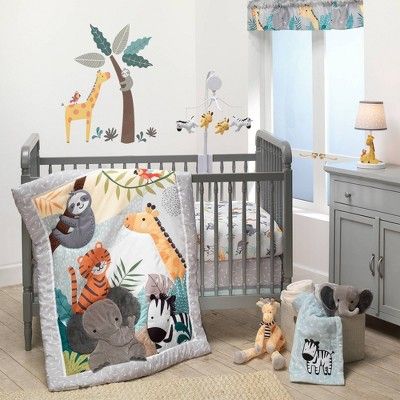 Lambs & Ivy Mighty Jungle Crib Bedding Set - 3pc | Target
