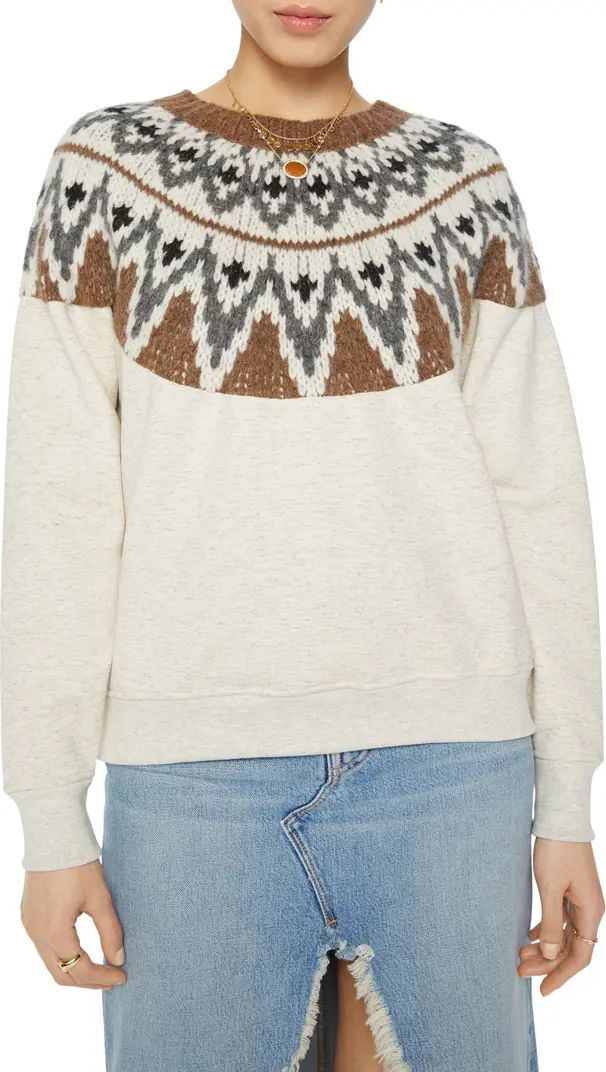 MOTHER The Half of Me Fair Isle Sweater | Nordstrom | Nordstrom