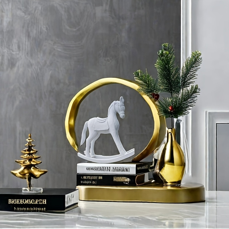 versatile resin   sculpture swing horse figurine - Temu Australia | Temu Affiliate Program