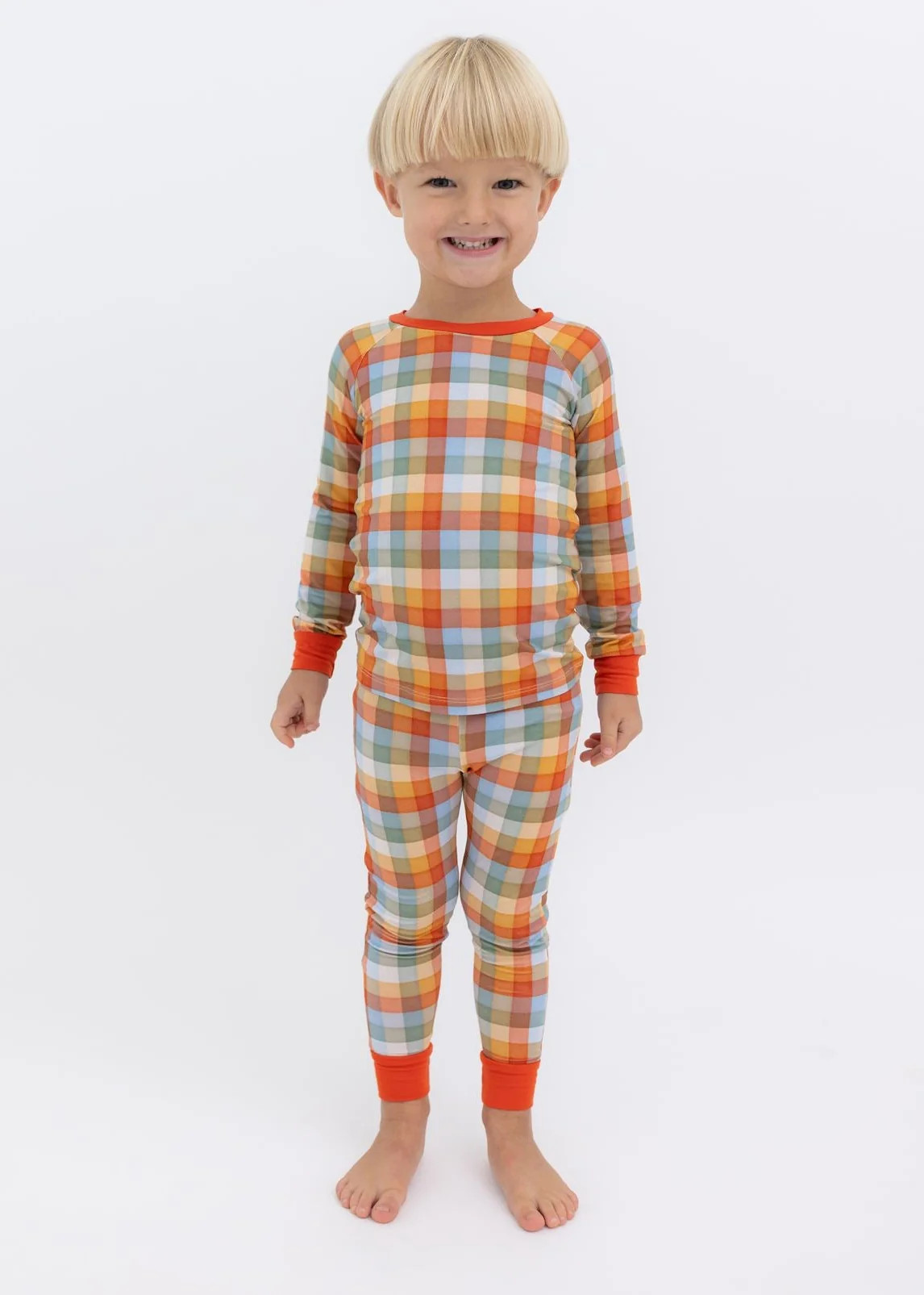 TJ x Bre Smith Harvest Gingham Two-Piece Pajamas | Tiny Jams