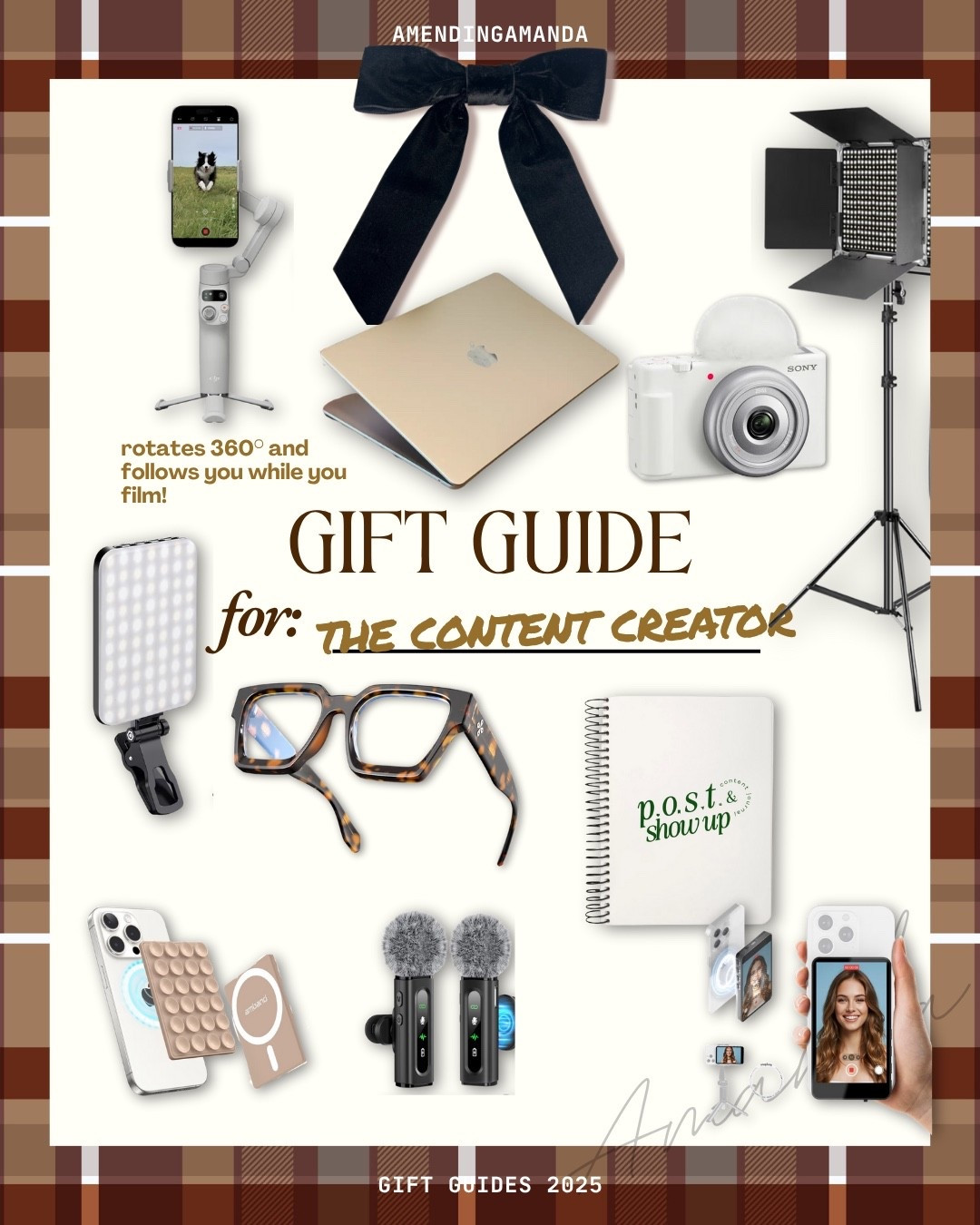 Gift Guide for the Content Creator 📸🤳

Tech, laptop, content creation, content creator essentials, lighting, digital camera, vlog, Mac, planner, microphone 

#LTKCyberWeek #LTKGiftGuide #LTKvlog