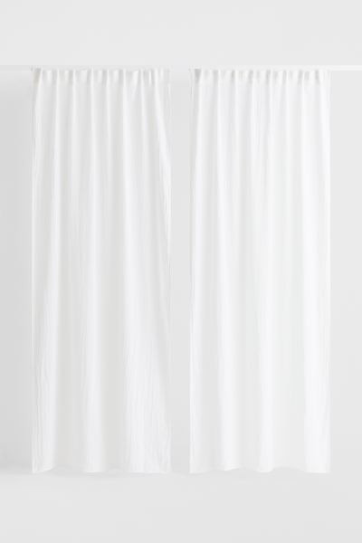 2er-Pack Vorhänge aus Leinenmix mit Multiband | H&M (DE, AT, CH, NL, FI)