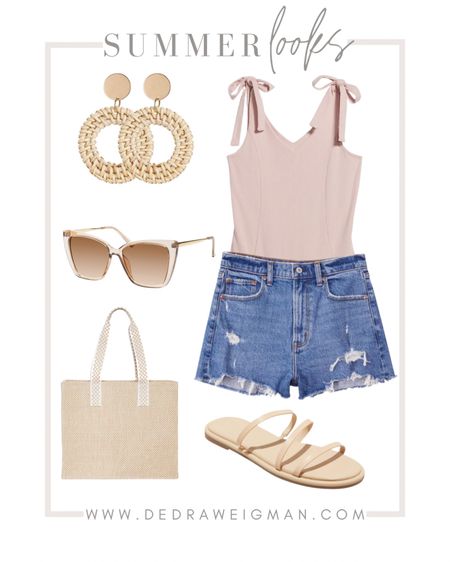 Summer outfit inspired! Loving this casual summer outfit & sandals. 

#summeroutfit #sandals #bodysuit 

#LTKunder50 #LTKstyletip #LTKSeasonal