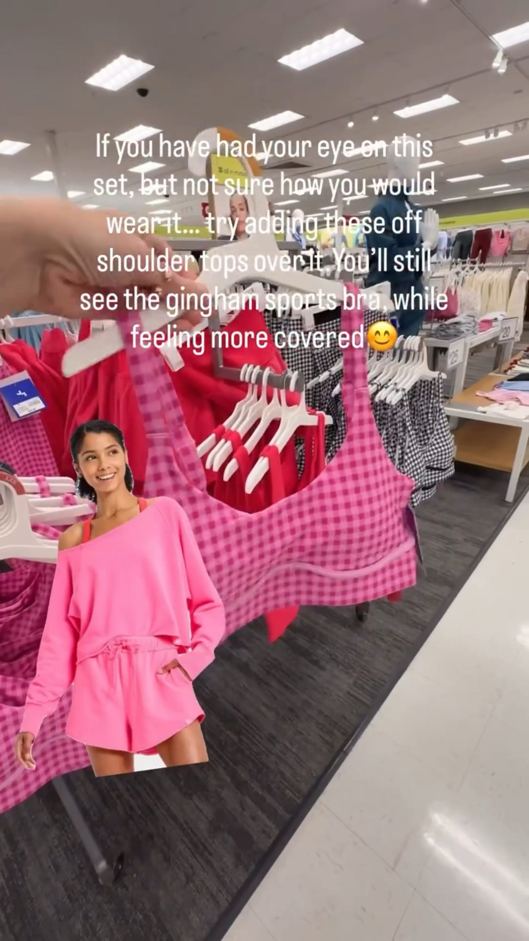 This Target matching activewear set is as cute in person as it is online💕

I just love the gingham print and the silky smooth feel! 

Follow along and Comment the word NEED and I will send you a link to shop!!

Gingham activewear set, Target activewear, gym outfit
#sharemytargetstyle #gymoutfit #activewear #cuteactivewear #matchingset