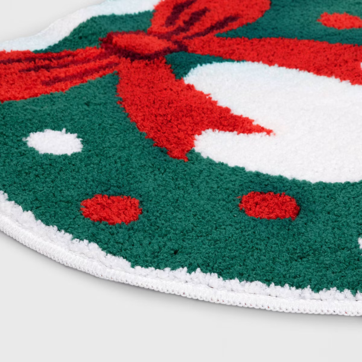 21"x21" Wreath Christmas Bath Rug Green/Red - Wondershop™ | Target