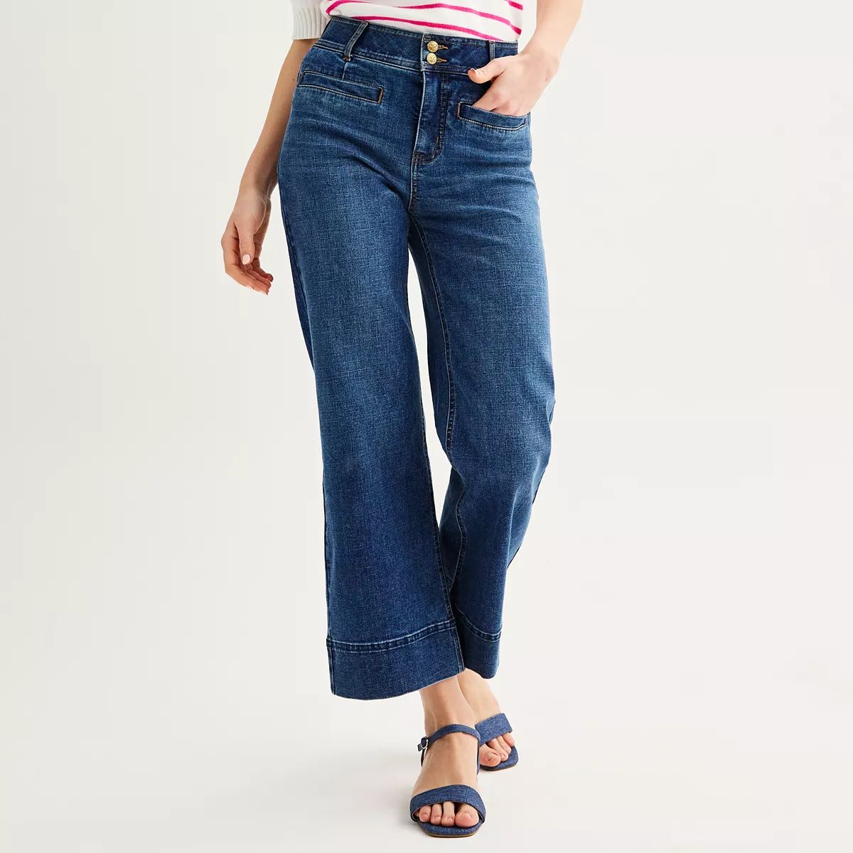 Women's Draper James High-Rise Wide-Leg Jeans | Kohl's