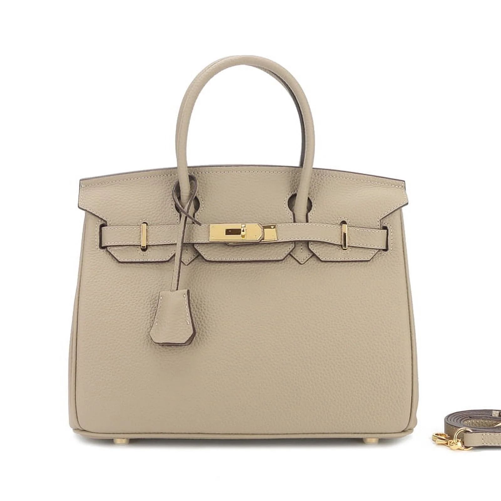KAMUGO Leather Handbag for Women , Ladies Shoulder Bag Fashion Classic Lychee Pattern First Layer... | Walmart (US)