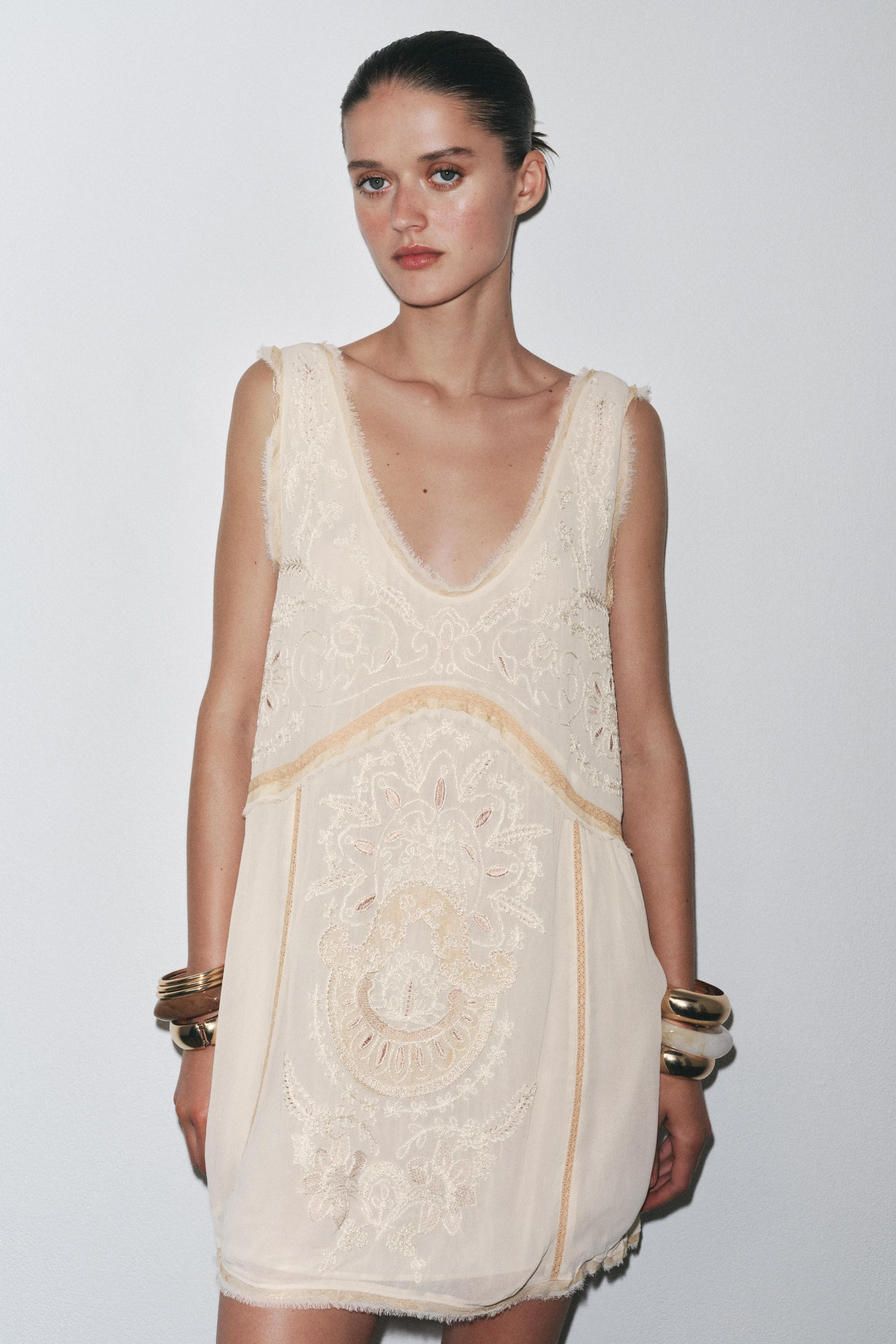 ZW COLLECTION EMBROIDERED DRESS | Zara UK