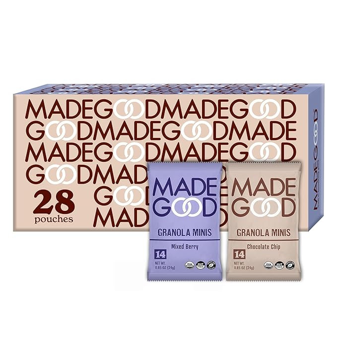 MadeGood Granola Minis Chocolate Chip & Mixed Berry Variety Pack (28 Count) Gluten Free and Organ... | Amazon (US)