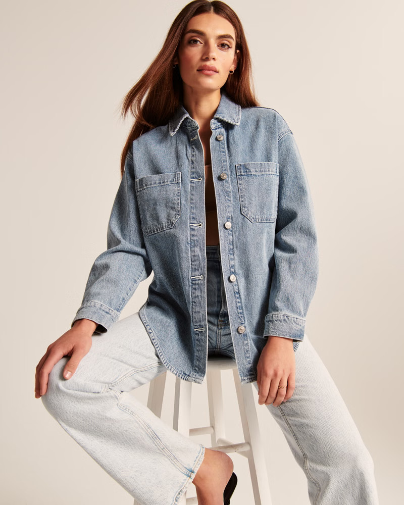 Denim Shirt Jacket | Abercrombie & Fitch (US)