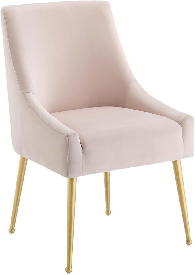 Modway Discern Upholstered Performance Velvet Dining Chair, Pink | Amazon (US)