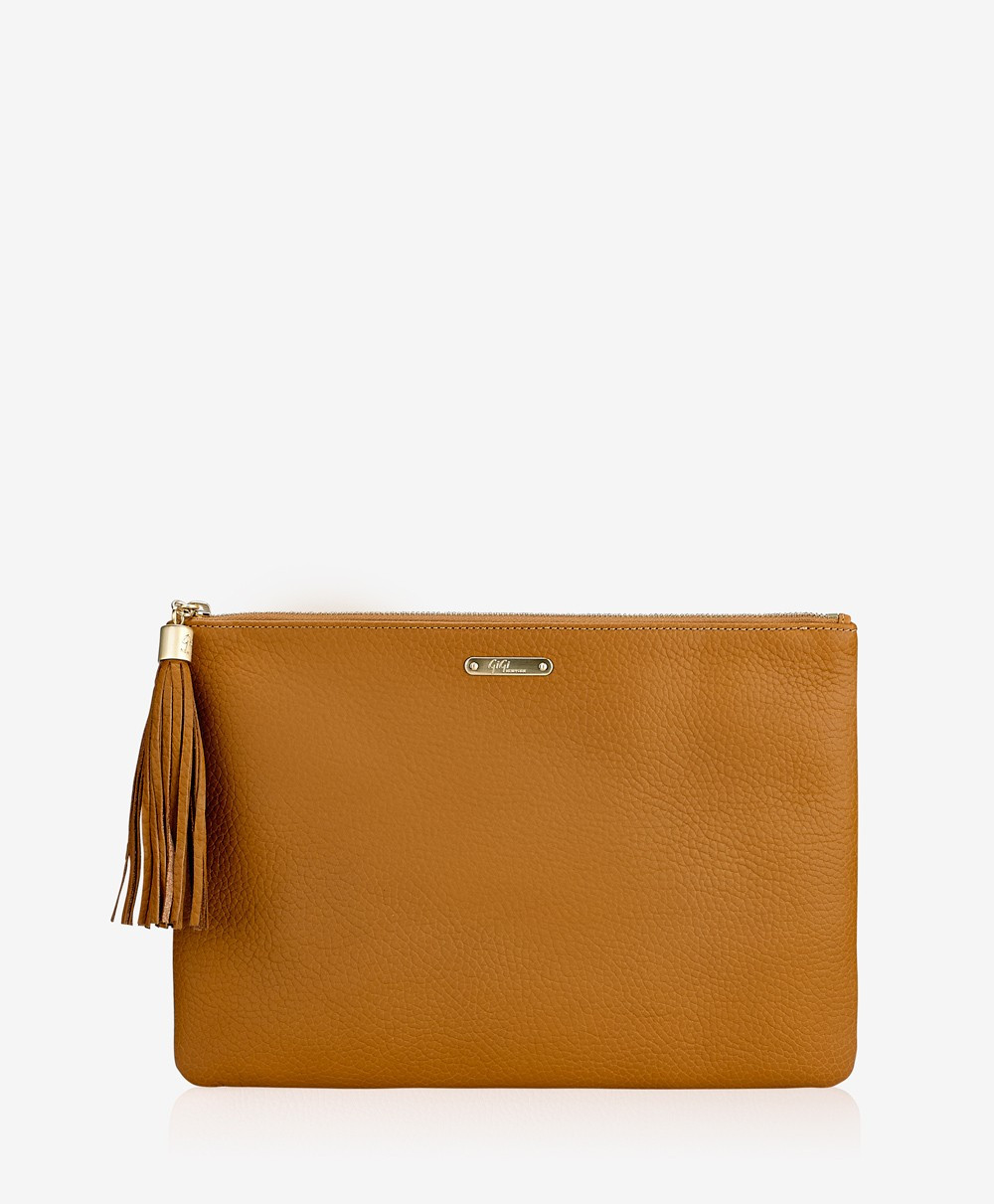 Tan Uber Clutch | GiGi New York / Graphic Image