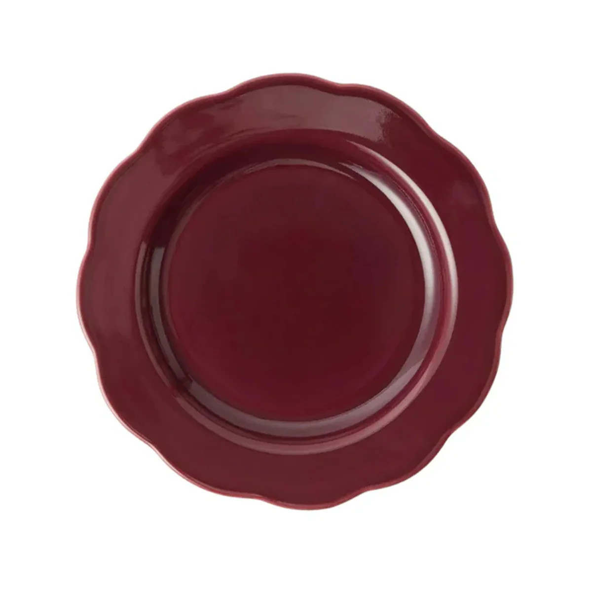 Fiore Dessert Plate in Burgundy | Over The Moon