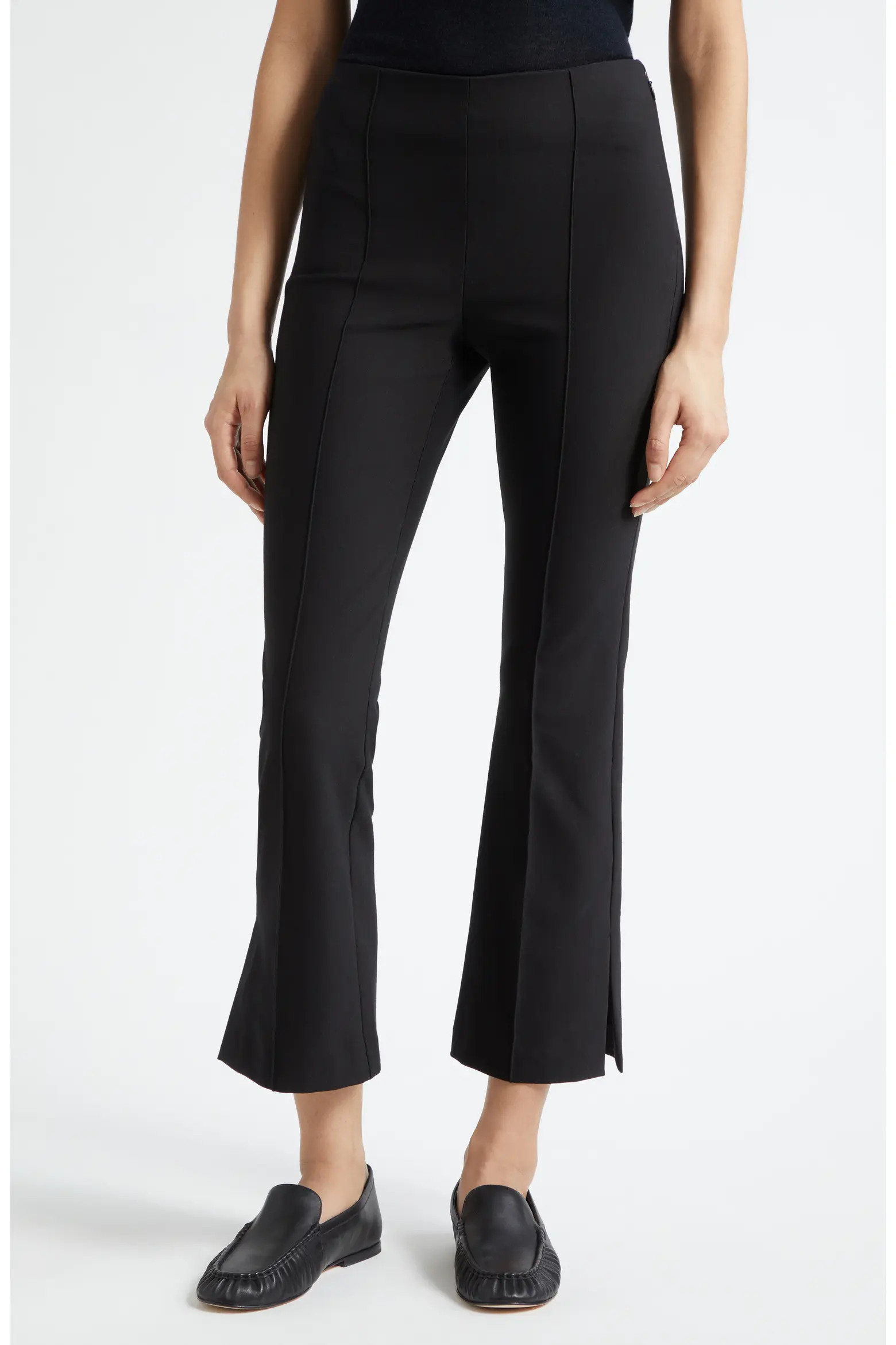 Mid Rise Crop Flare Pants with Side Split Hem (Women) | Nordstrom | Nordstrom