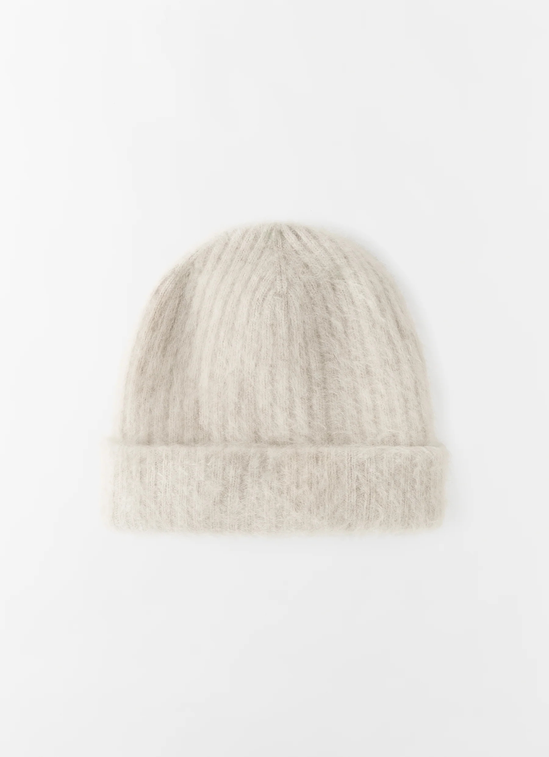 Roe Brushed Cashmere Beanie, taupe | Almada Label