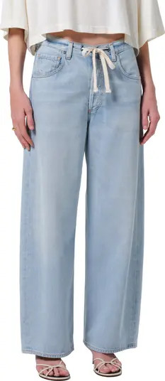 Brynn Drawstring Waist Wide Leg Jeans | Nordstrom