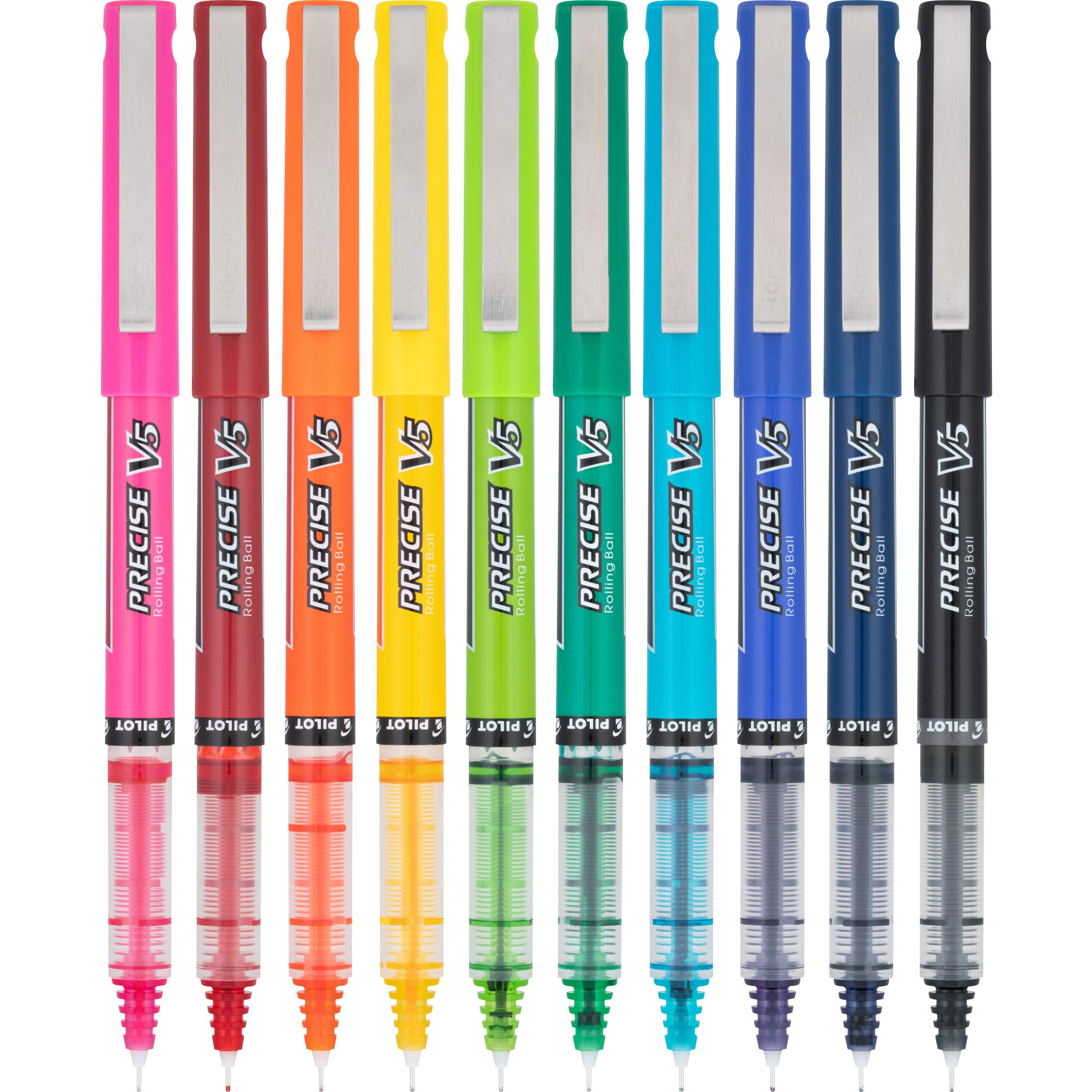 Pilot, Precise V5, Capped Liquid Ink Rolling Ball Pens, Extra Fine Point 0.5 mm, Assorted Colors,... | Amazon (US)