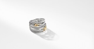 Double X Crossover Ring with 18K Gold | David Yurman