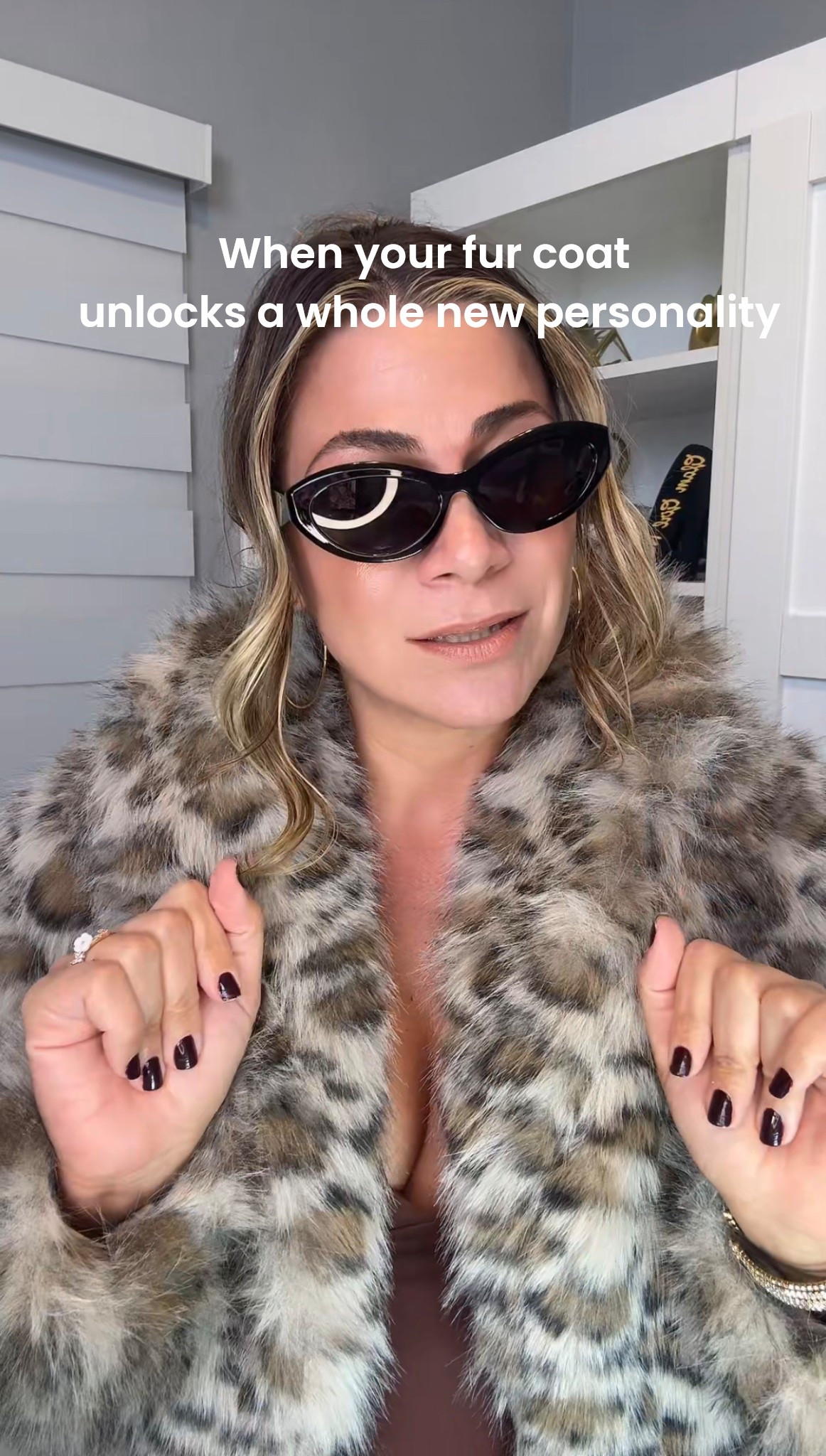 This coat unlocked a personality I didn’t even know existed 🤣🐆

As women, we’re contractually obligated to express at least 3 different identities a week. I don’t make the rules.

#furcoat #personality #multiplepersonalities #funny

#LTKSeasonal #LTKFindsUnder50 #LTKFindsUnder100