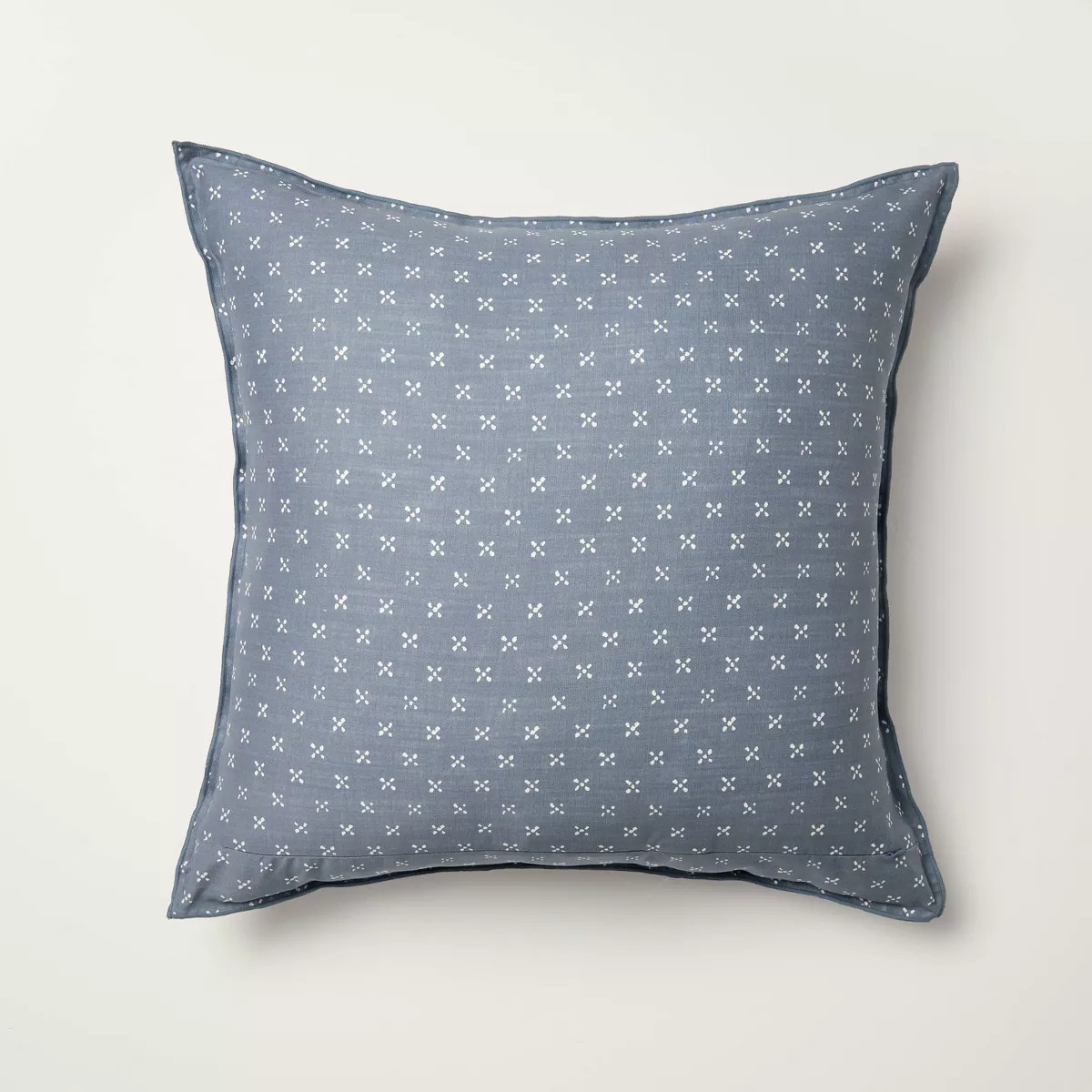 26"x26" Block Pattern Euro Square Throw Pillow Blue - Hearth & Hand™ with Magnolia | Target