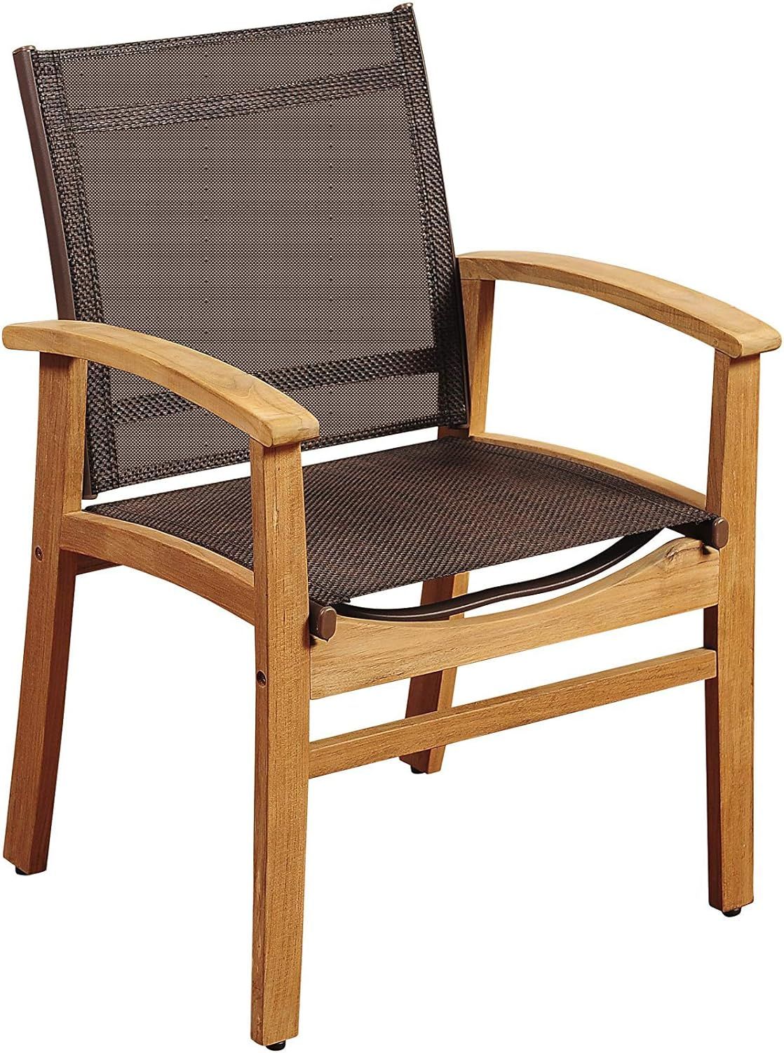 Amazonia Teak Georgetown Brown Sling Armchair (SC Fort_BR) | Amazon (US)