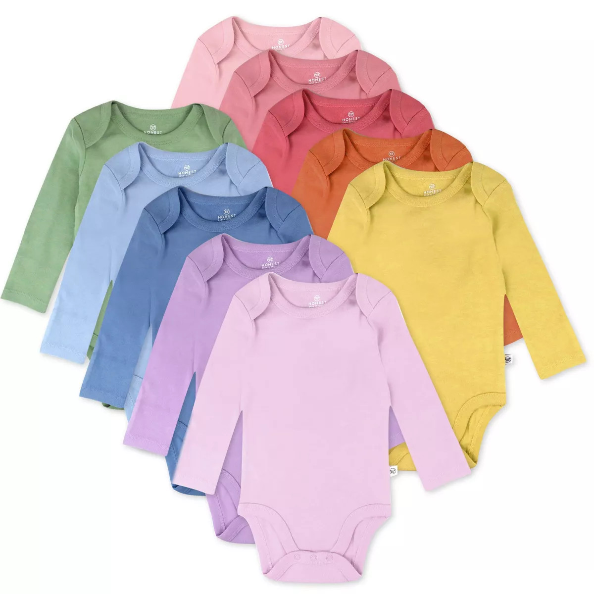 Honest Baby 10-Pack Organic Cotton Long Sleeve Bodysuits | Target