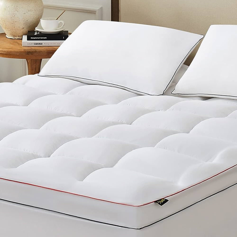 HomeMate Queen Mattress Topper,1800TC Cooling Mattress Pad Cover for Deep Sleep, Extra Thick 3D S... | Amazon (US)