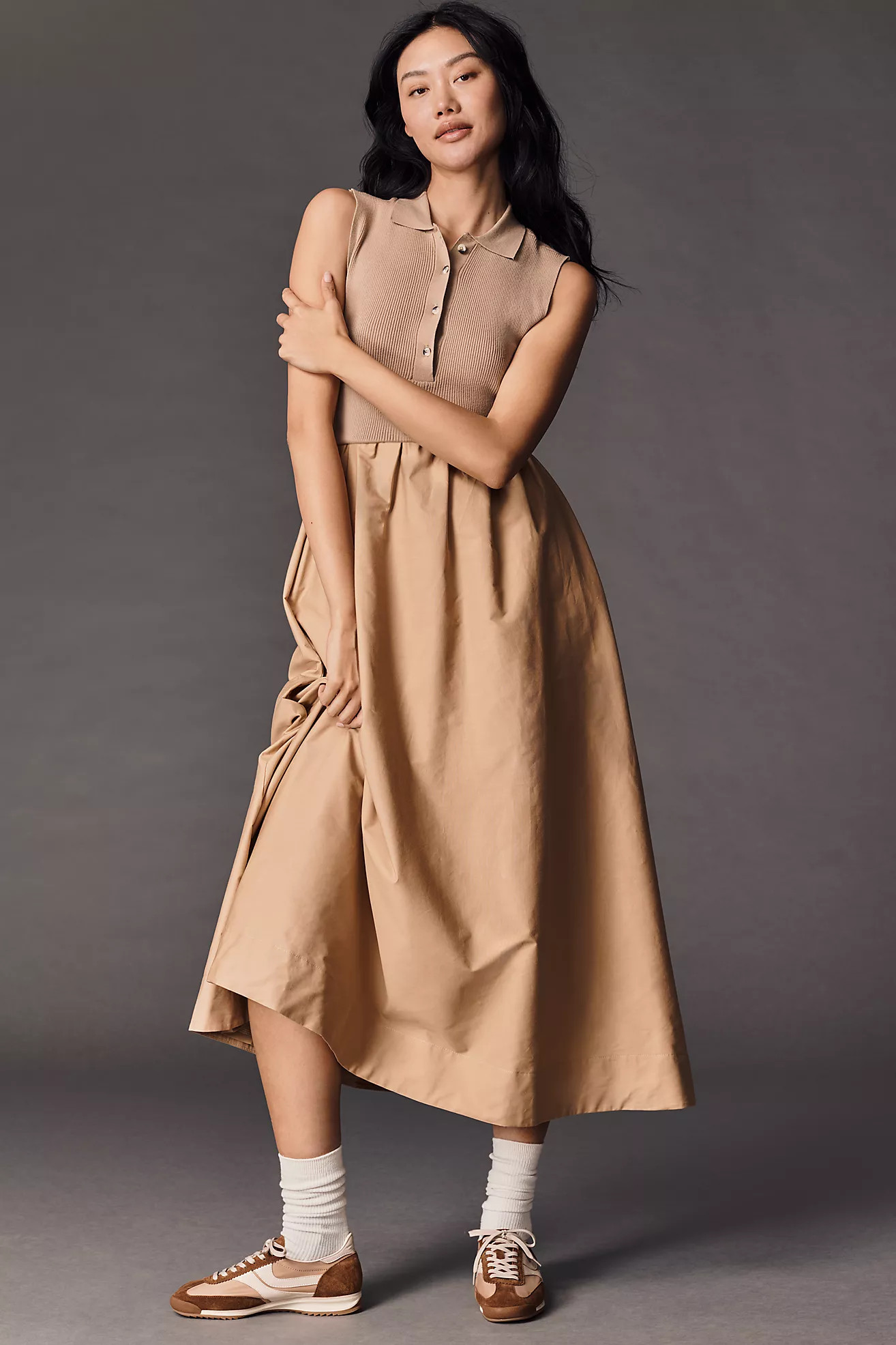 By Anthropologie Thea Polo Collar Sleeveless Dress | Anthropologie (US)