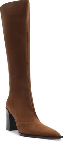 Schutz Raffaela Up Block Pointed Toe Knee High Boot (Women) | Nordstrom | Nordstrom