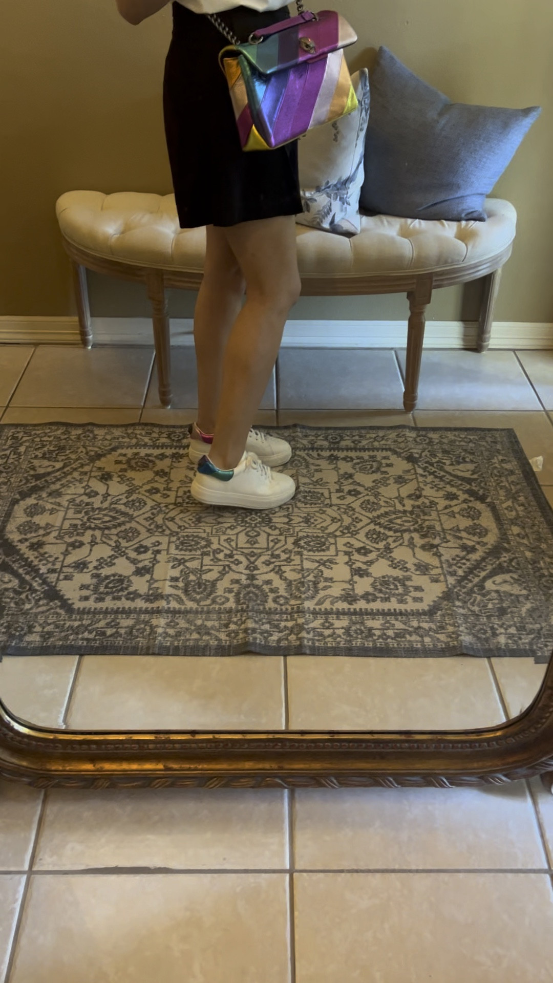 Summer outfit
Summer accessories 
Sneakers
Kurt Geiger 
Rainbow 
Handbag 
White
Les jardines t shirt
H&M
Budhagirl Bangles
Gold
Rose gold 

#LTKshoecrush #LTKitbag #LTKGiftGuide