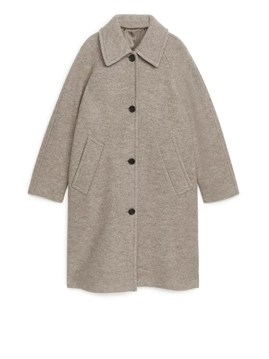 Bouclé Wool Coat | ARKET