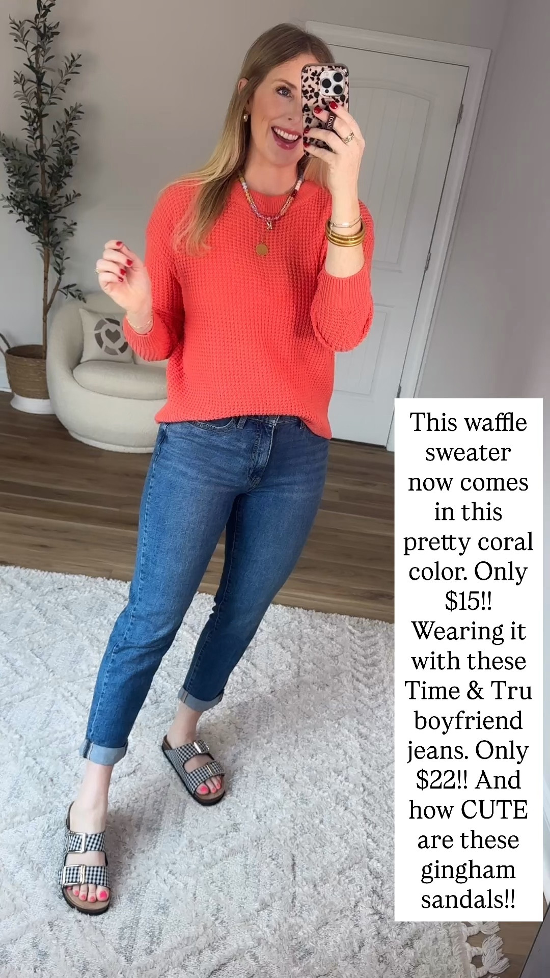 Walmart try on, time and tru, waffle sweater, boyfriend jeans 

#LTKmomlife #LTKootd