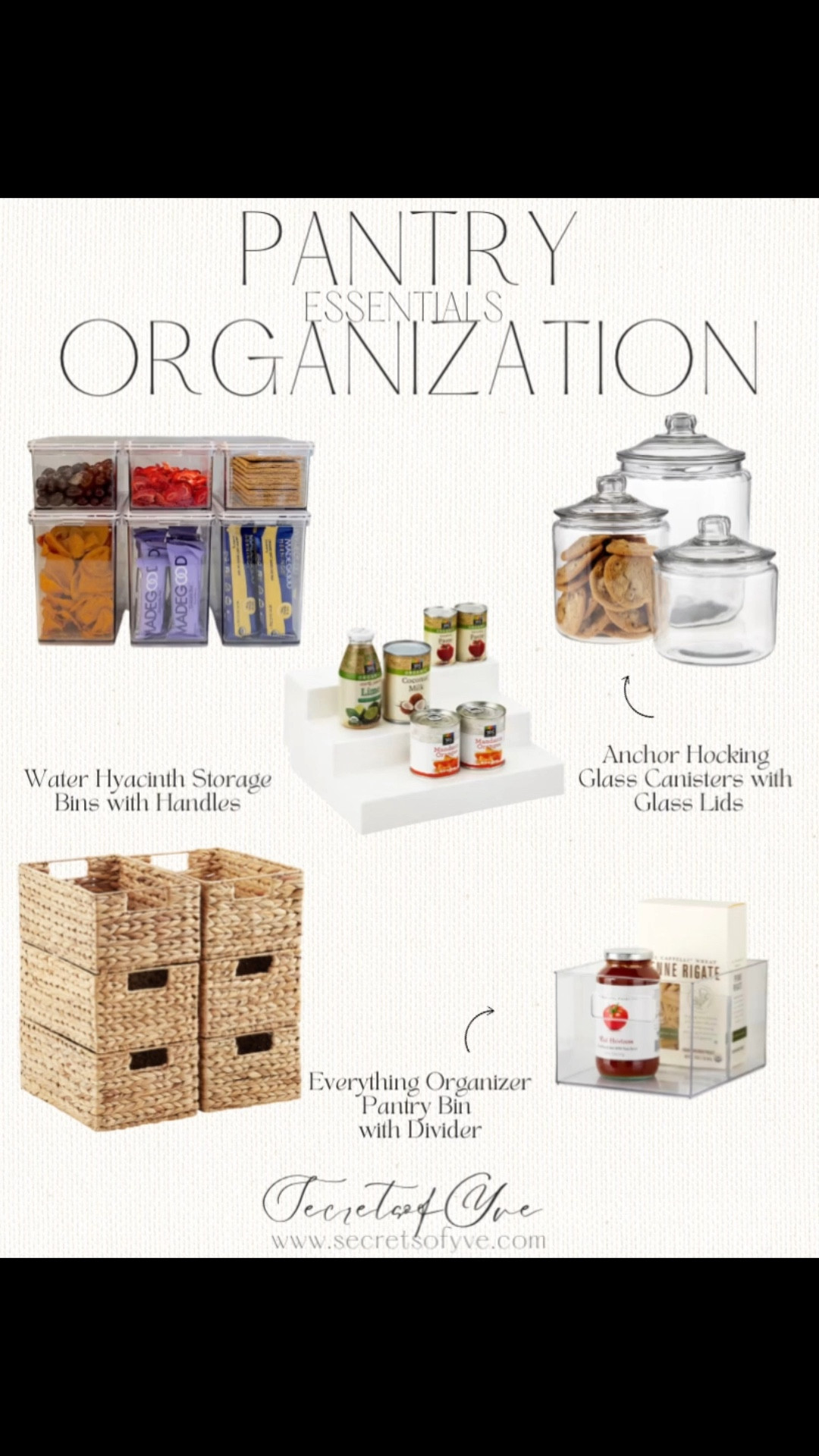 SecretsofYve: pantry organization essentials! @The Container Store 
#Secretsofyve #ltkgiftguide
Always humbled & thankful to have you here.. New posts daily at 3pm & 4:15pm EST. 
CEO: PATESI Global & PATESIfoundation.org
@secretsofyve : where beautiful meets practical, comfy meets style, affordable meets glam with a splash of splurge every now and then. I do LOVE a good sale and combining codes! #ltkstyletip #ltksalealert #ltku #ltkplussize #ltkmidsize #ltkover40 #ltkpetite #ltkvlog #ltkkids #ltkmens #ltktall secretsofyve

#LTKSeasonal #LTKHome #LTKmomlife