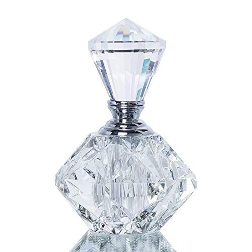 H&D HYALINE & DORA Clear Carved Crystal Empty Mini Refillable Perfume Bottle | Amazon (US)