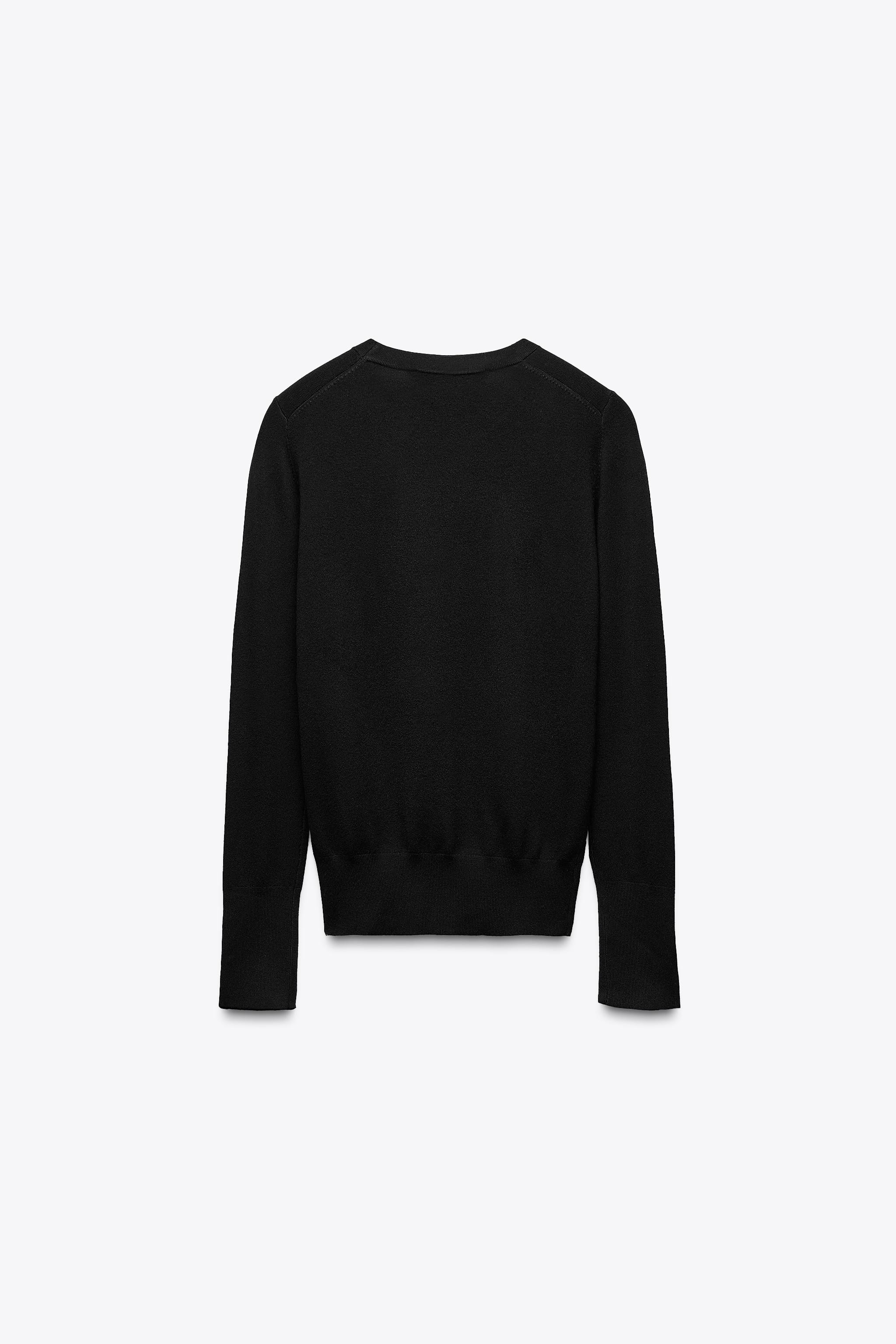 BASIC PLAIN KNIT SWEATER | Zara US