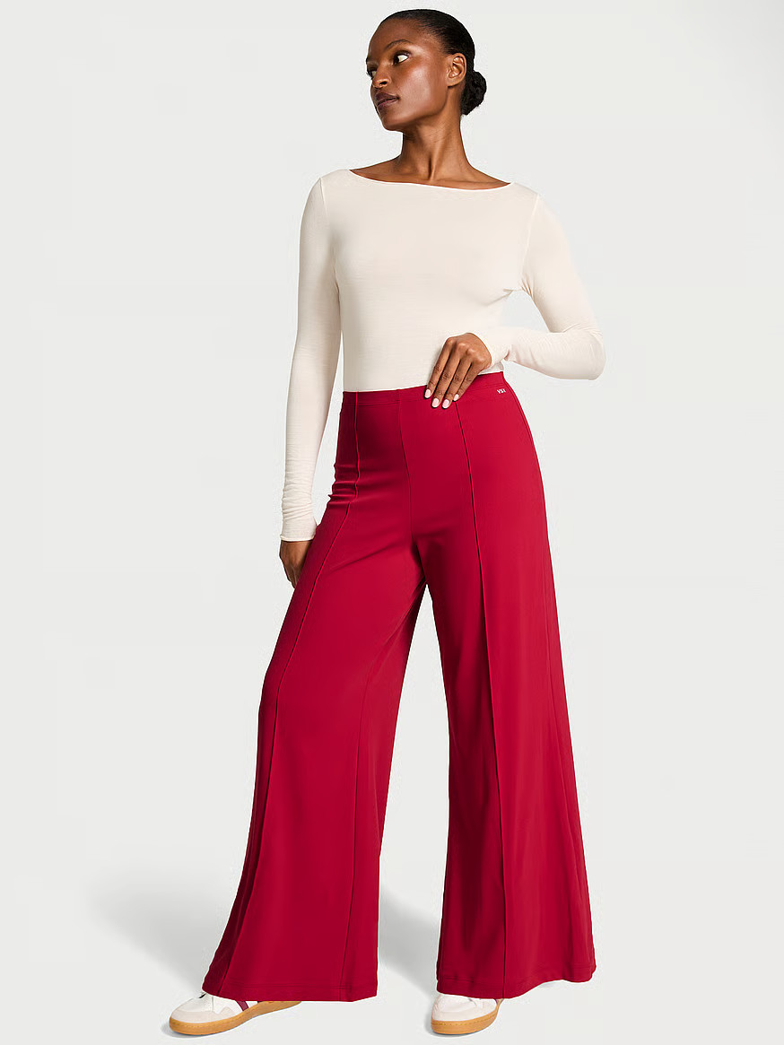 Buy VSX Elevate™ Ultra Wide-Leg Pant, Ready Red - Order Bottoms online - Victoria's Secret US | Victoria's Secret (US / CA )