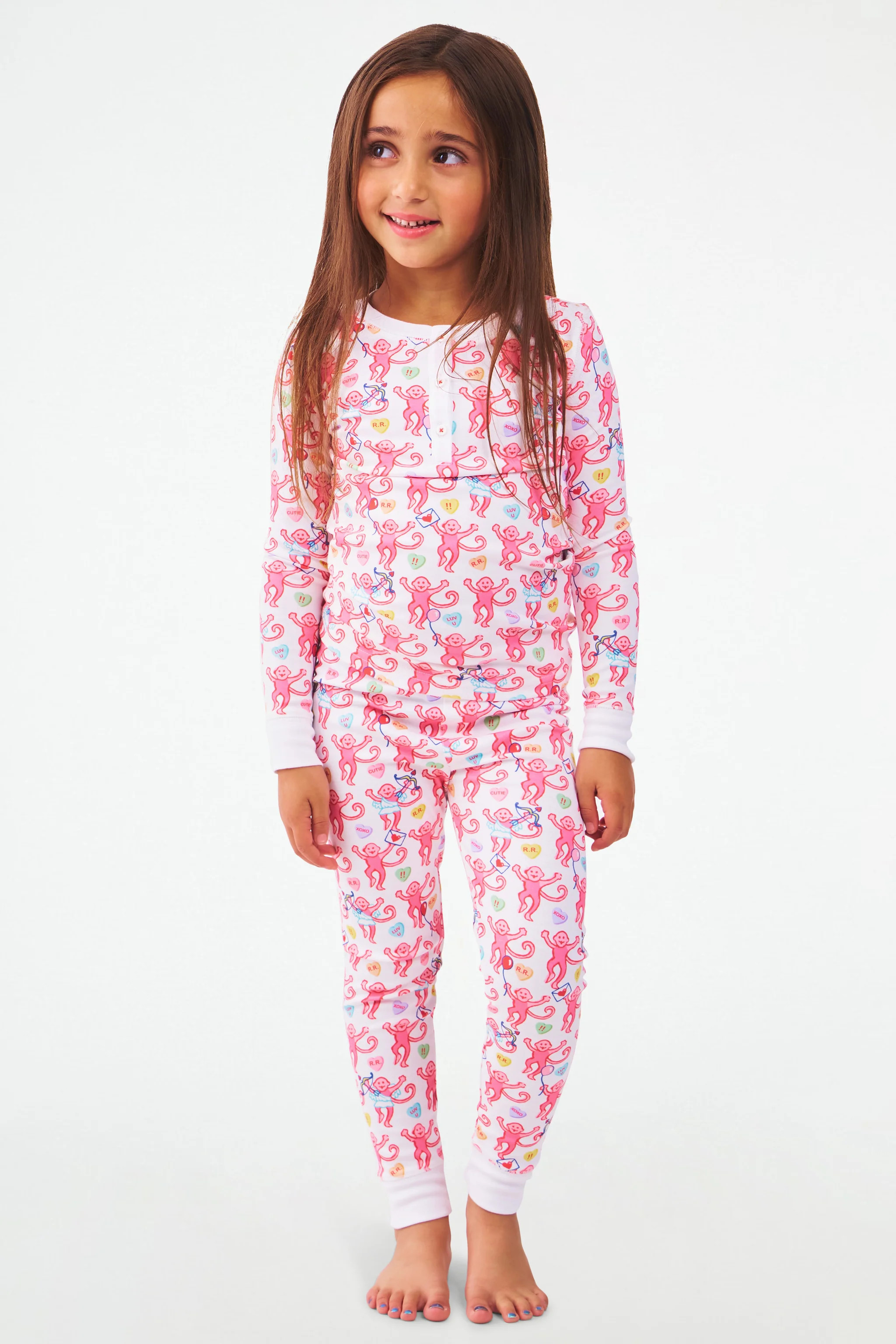 Kids Be My Monkey Pajamas PINK / 10 | Roller Rabbit