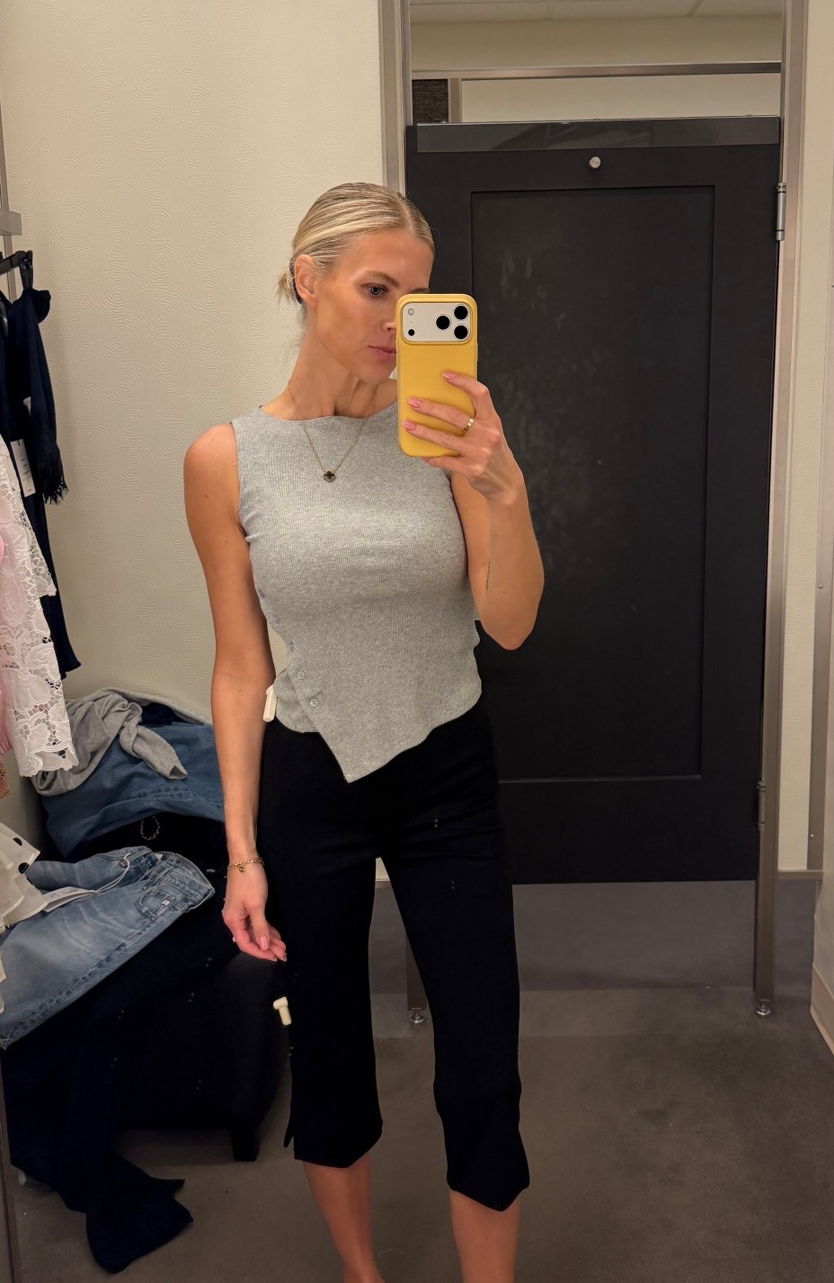 Spring trend alert 💕🦋 capris + asymmetric hemlines. Top has cute button detail & comes in other colors too. Both top and bottom TTS. Great for work as well 

#LTKspringtrends #LTKSeasonal #LTKWorkwear