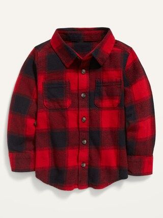 Plaid Flannel Long-Sleeve Shirt for Toddler Boys | Old Navy (US)